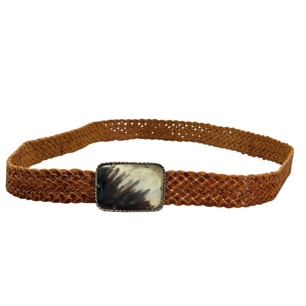 Moroccan Woven Leather Belt Women Brown Western Boho Prairie Hippie Cottage Core